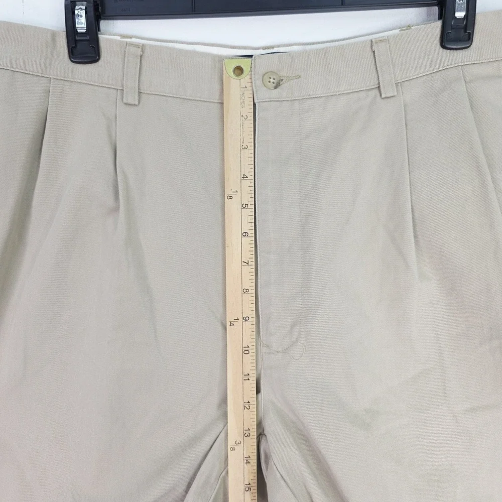 VTG Polo Ralph Lauren Hammond Pants Men 40X32 (Fit 38X31.5) Beige Pleated Cuffed